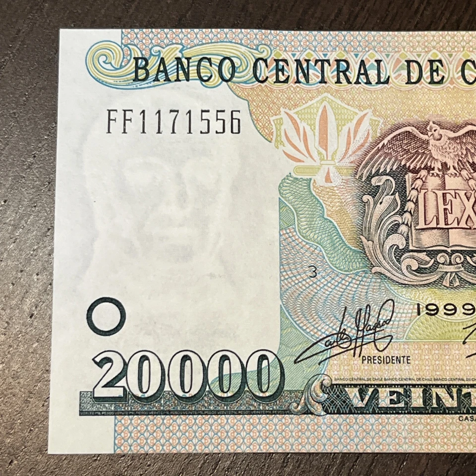 CHILE 20000 Pesos 1999 ALMOST UNC Banknote - Image 3 of 4