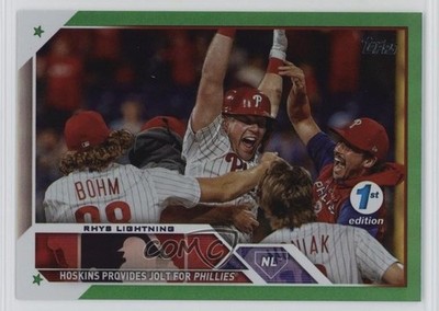 2023 Topps Series 1 1st Edition Green Foil 32/150 Rhys Hoskins #248 1ti6