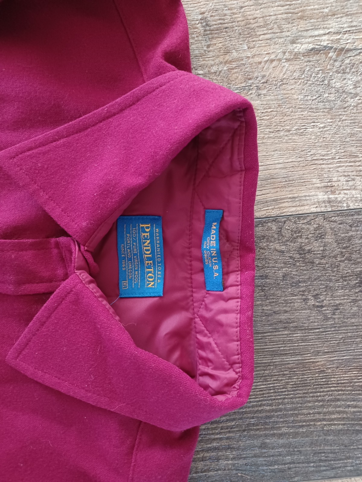 Pendleton Men's red Elbow Patch flannel Shirt 100… - image 4