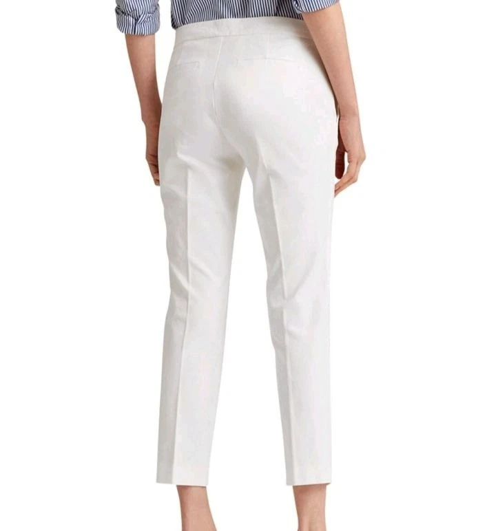 Lauren Ralph Lauren Dress Pants Womens White Size 12P Cotton Blend Professional - Image 2 of 4