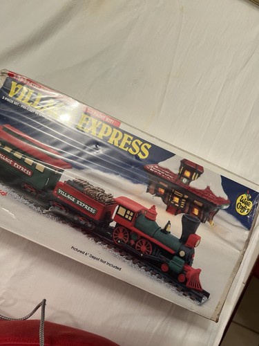 Juego de estatuillas pintadas de tren de Navidad Village Express de colección hechas en EE. UU. Kit # 21525 | Zustand: New