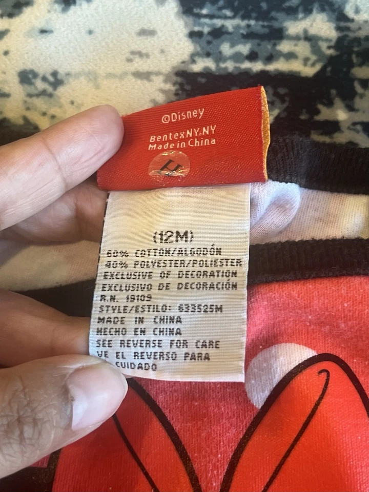 Mameluco rojo a lunares Minnie Mouse vintage sin mangas de Disney para bebé niña talla 12M Foto 4 de 4