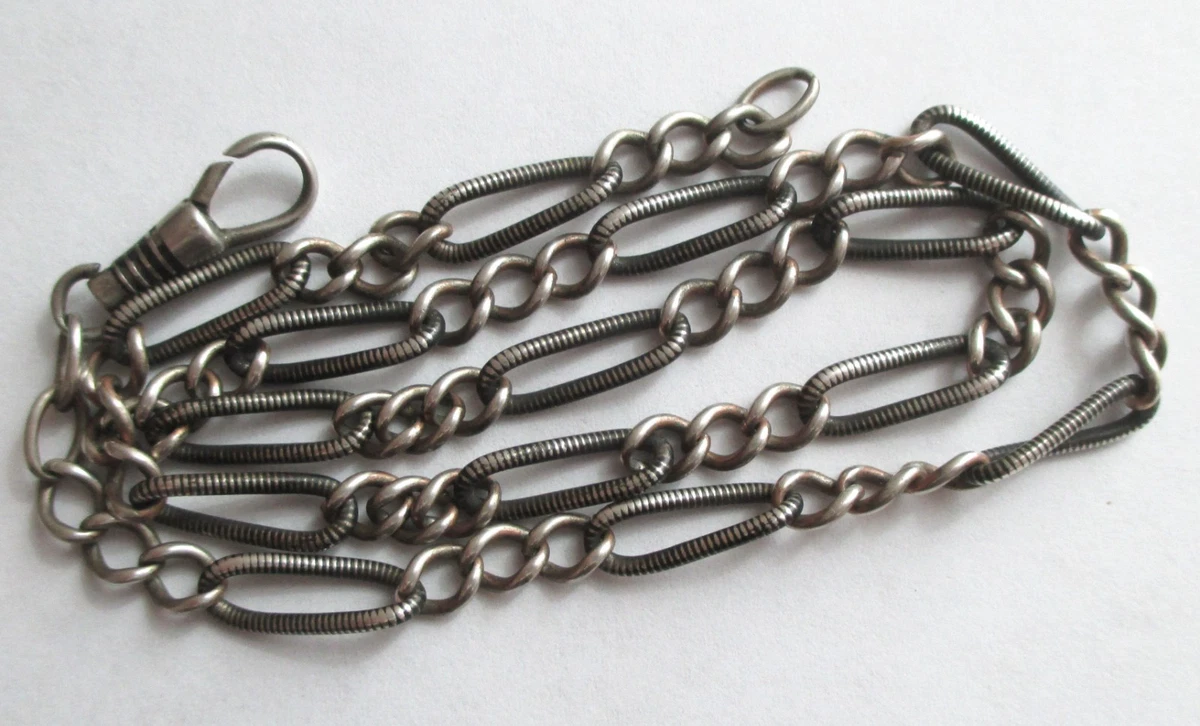 Vintage 1900年代～1920年代頃 Fob and Necklace Chain Watch Silver Albert Victorian Antique Chain Watch シルバー製 アクセサリー