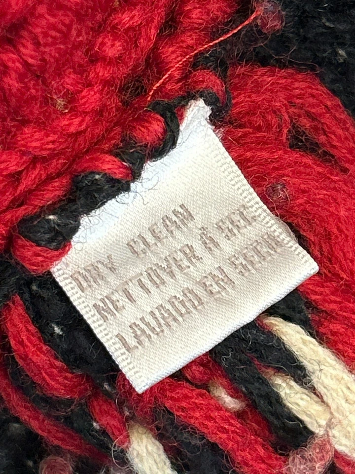 Suéter de Lana Copo de Nieve Vintage Jones New York Holiday Patchwork PM Tejido a Mano Foto 4 de 4