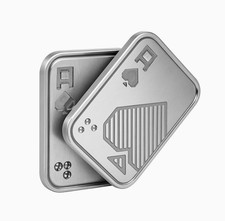 Metal Poker Magnetic Fidget Push Slider Card Stress Relief stainless EDC Toy -A