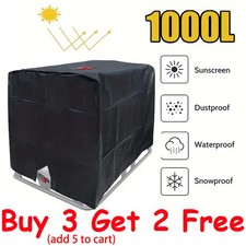 1000L Waterproof IBC Tote Cover Snow Dust Protector 275 Gallon Garden Water Tank