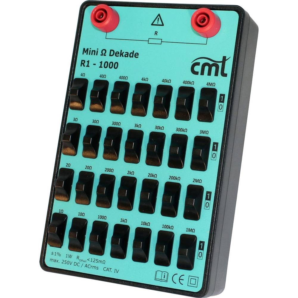 Boîte à décades Cosinus R1-1000 de 1 Ohm à 11 Megaohm pour mesures