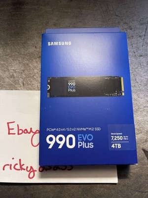 Samsung 990 EVO PLUS SSD 4TB, PCIe Gen 4x4 | 5x2 M.2 2280 - MZ-V9S4T0B/AM - NEW