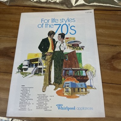 Vtg WHIRLPOOL Appliances Catalog RETRO Kitchen Ranges Oven Refrigerators 1970