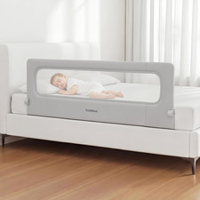 Folding Bed Rail for Toddlers, Baby Bed Rail Guard with Reinforced Anchor Safety