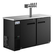 Four Tap Kegerator Beer Dispenser - Black, 2 1/2 Keg Capacity