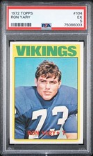 1972 Topps Ron Yary #104 Rookie PSA 5 Minnesota Vikings DA1077