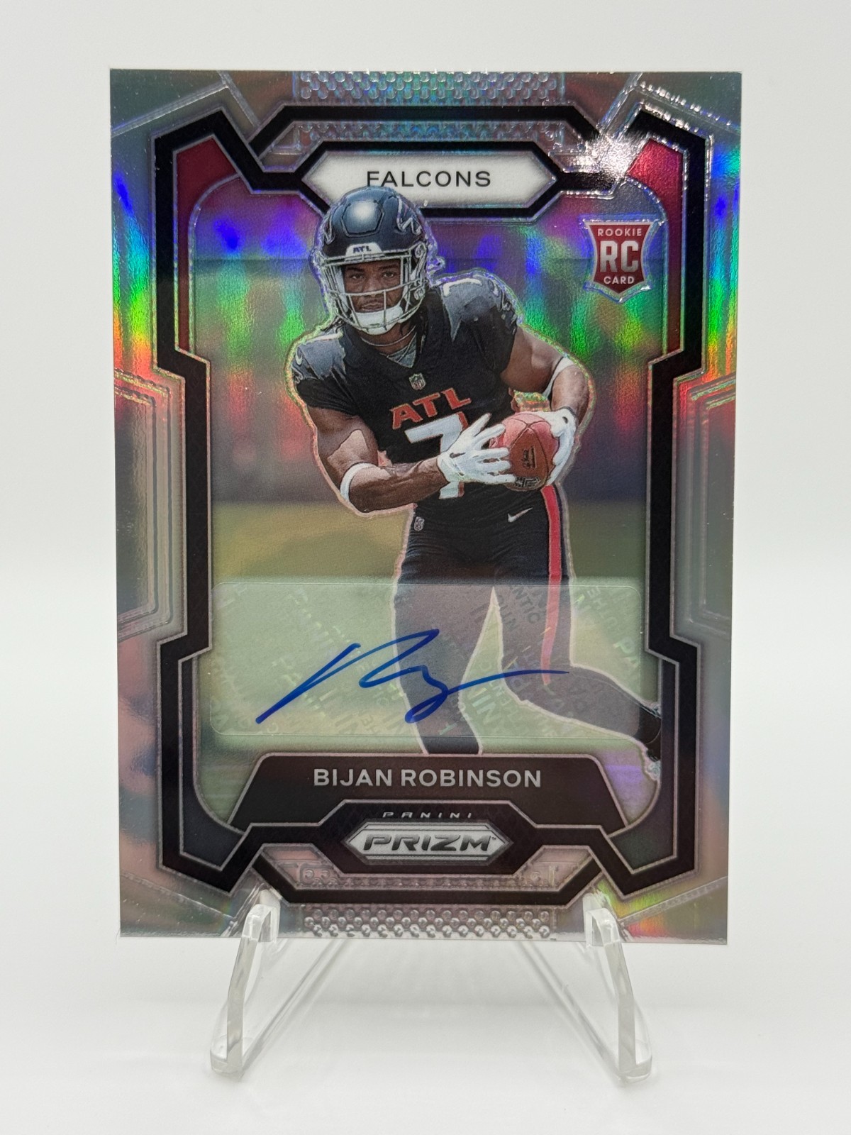 2023 Panini Prizm - Rookies Bijan Robinson #305 Silver Prizm Autographs (RC, AU)