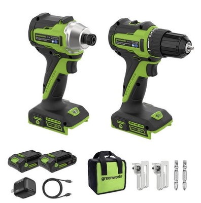 #ad Greenworks 2PC Combo Kit 24v $89.99