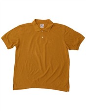 REEBOK Mens Loose Fit Polo Shirt Small Khaki Cotton AG21