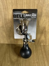 BELL HONKER 300 Steel BUGLE BIKE HORN Silver Black Trumpet Retro New