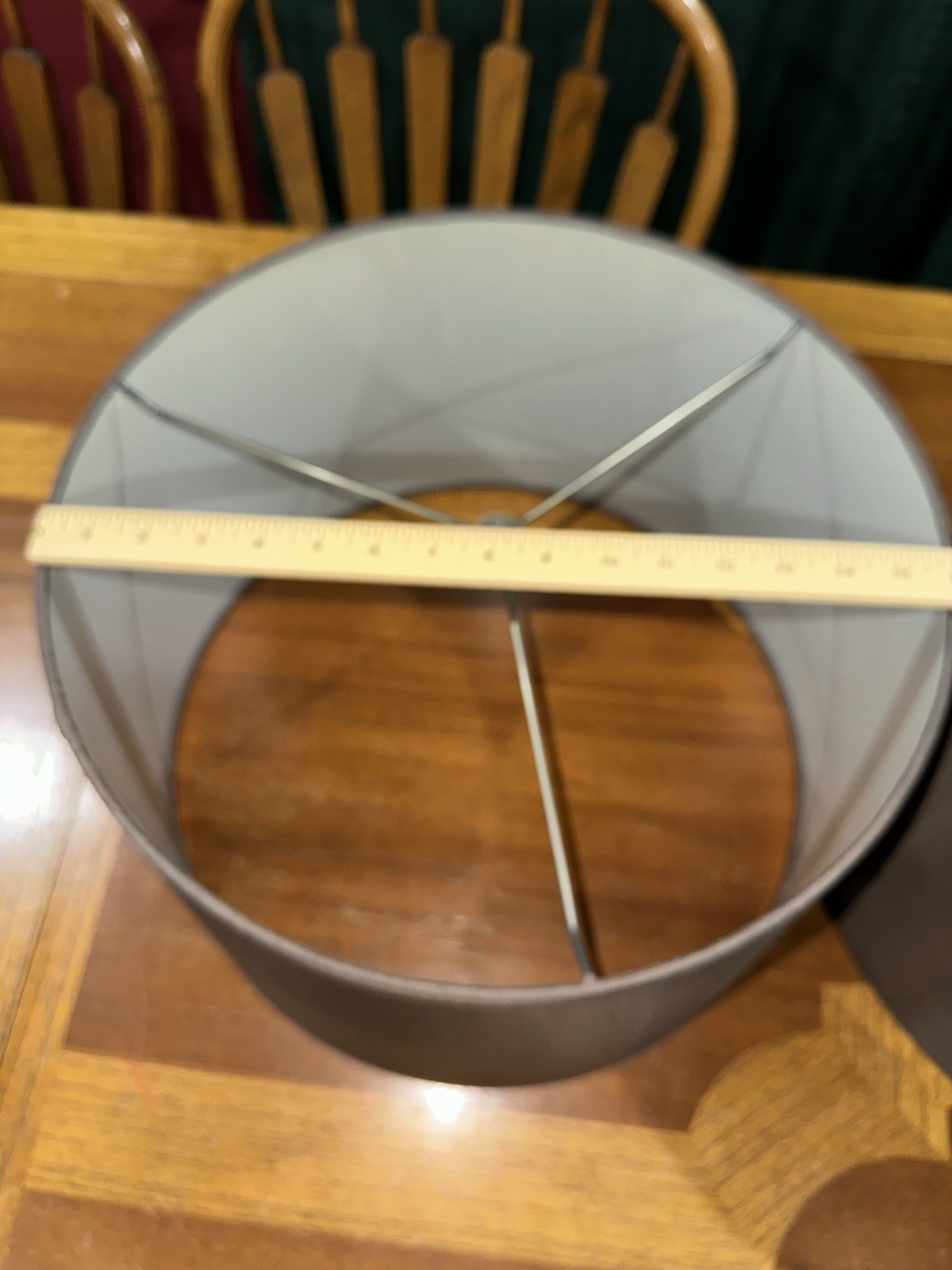 Set Of 2 Restoration Hardware Linen Drum Lamp Shades - Brown