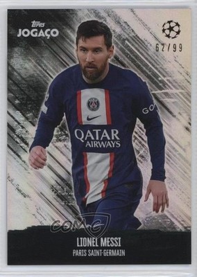 2022-23 Topps Jogaco UEFA Club Competitions Black 62/99 Lionel Messi 00d2