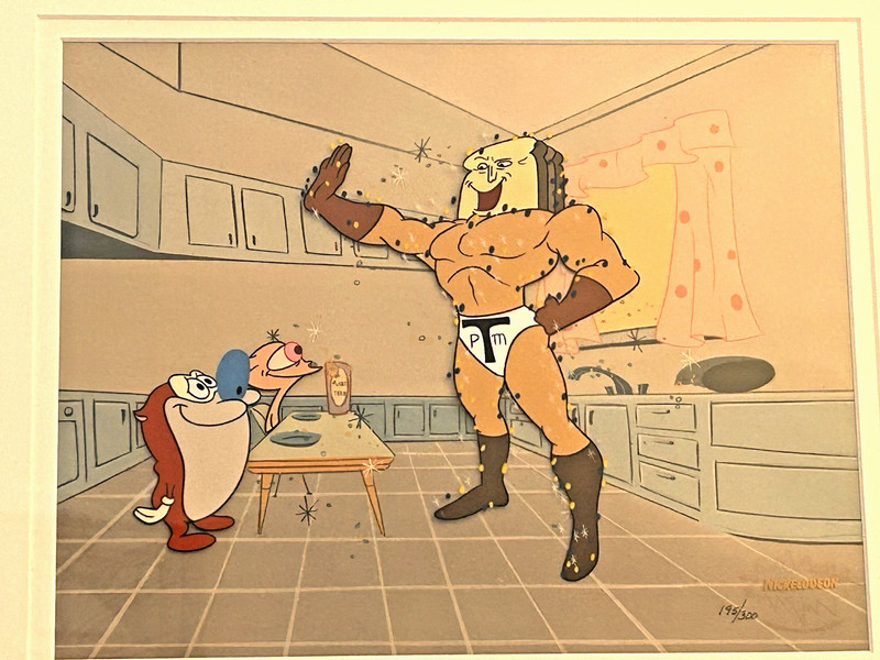 Limited edition Authentic Ren&Stimpy  "Powdered Toastman" Artist Cell   195/300.