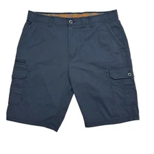 WEARFIRST Cargo Shorts Mens 40 Blue Comfort Waistband Ripstop Utility Hike Work