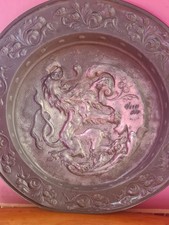 Zinnteller Antik Altzinn 40cm Adler und Geier Historisch Sammler Deko 18/2458