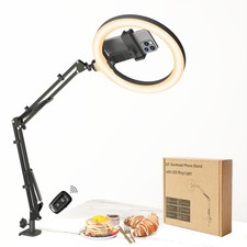 LED Ring Light 10 CRI 95 1200lm Dimmable Adjustable Phone Stand FZYGRAVH Metal