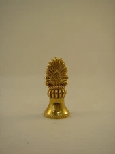 Share Share Pair of Gold Plated Lamp Finials - Lace
