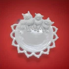 Vintage Westmoreland Milk Glass "Trio of Kittens" plate