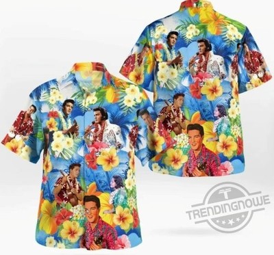 Elvis Presley Hawaiian Shirt, Aloha Summer Tropical Button Shirt