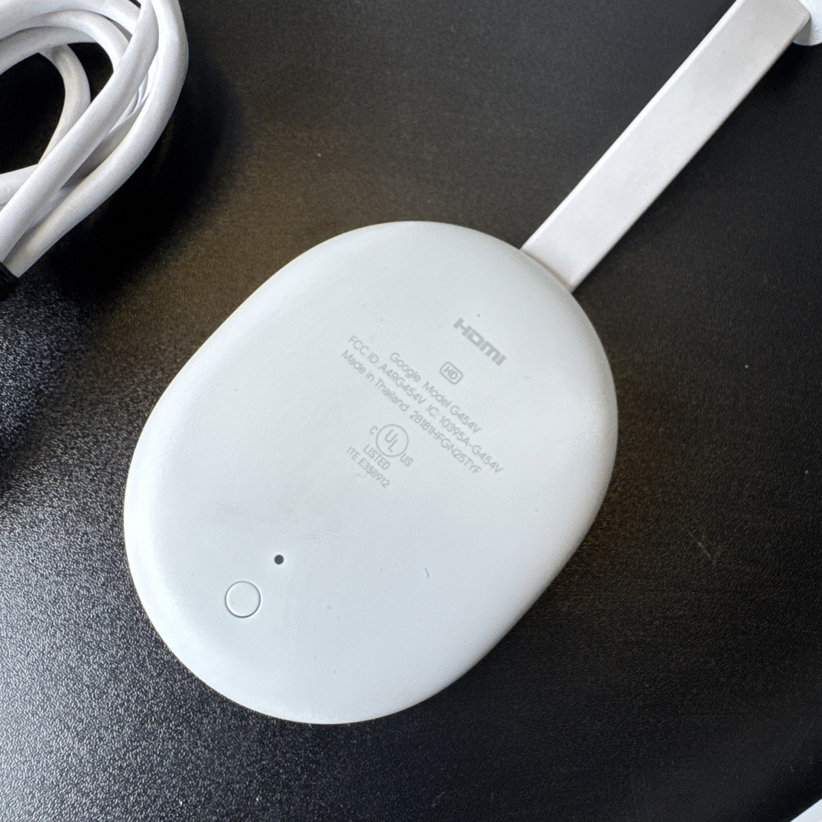 Google Chromecast HD Google TV Media Streamer - Snow Model G454V