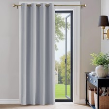 PONY DANCE Door Curtain Thermal - 1 Panel Blackout Curtains for Living Room Bed