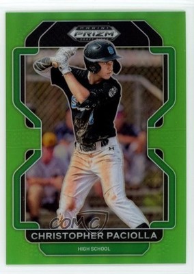 2022 Panini Prizm Draft Picks Lime Green 63/75 Christopher Paciolla #PDP86 hg6