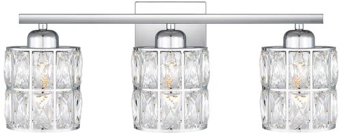 Quoizel Gibson 21 1/4"W Polished Chrome 3-Light Bath Light - Picture 2 of 6
