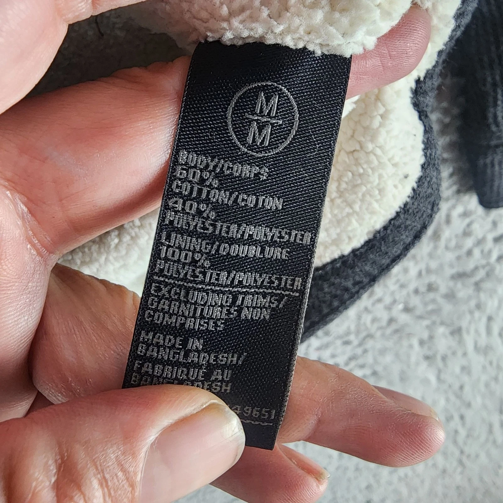 Buffalo David Bitton Jacket Mens Medium Steel Gray Sherpa Lined Shacket *NWT* - product detail image 7