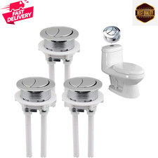 3Pcs Dual Push Toilet Flush Button Replacement 38mm Water Tank Flush Valve Set