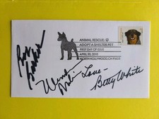 Bob Barker, Betty White & Wendie Malick Tri-Signed