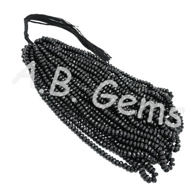 Schwarze Spinell Facettierte Runde Perlen 5-7 MM, Spinell Form Perlen als...