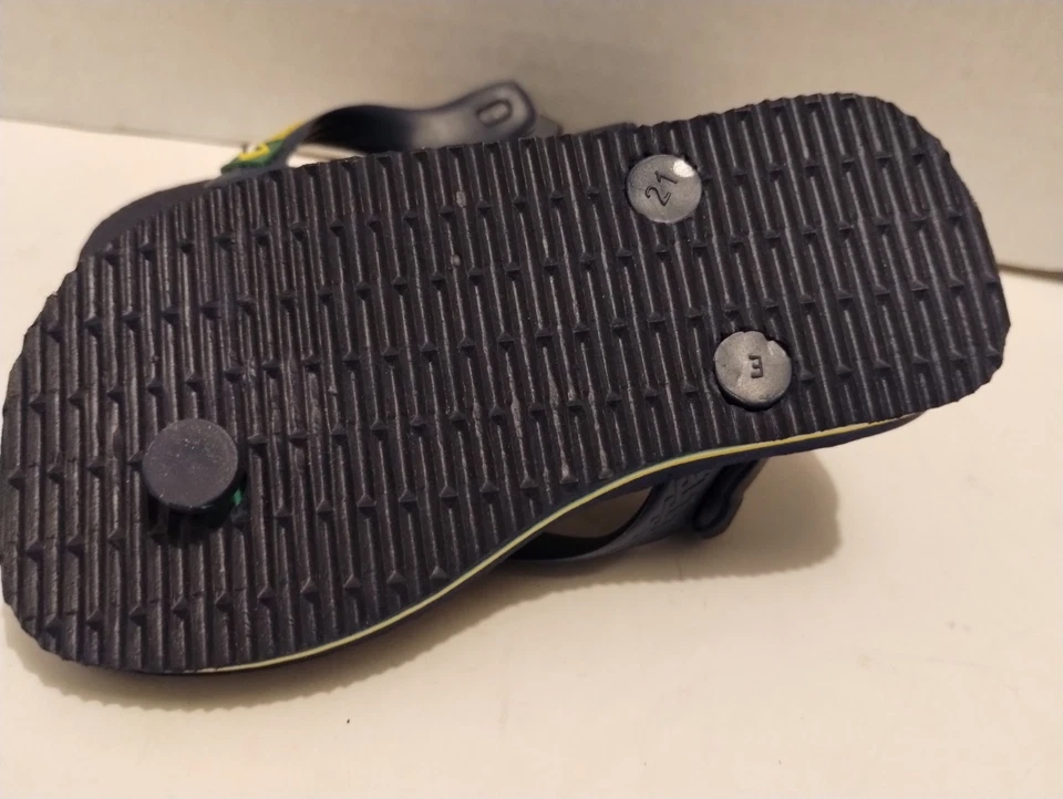 Sandalias chanclas Havaianas para bebés pequeños (talla 6C) azules con correa trasera nuevas sin etiquetas Foto 3 de 4