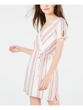 CITY STUDIO Womens Shift Short Dress Short Sleeve V Neck