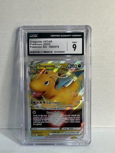 Dragonite VSTAR 050/078 CGC 9 Mint Pokémon GO Holo Ultra Rare Graded Card