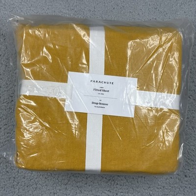 Parachute Linen Fitted Sheet California King Marigold 100% Linen New