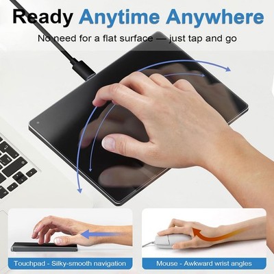 1 Stück Wired USB Trackpad Großer Schlanker Touchpad Für Laptop