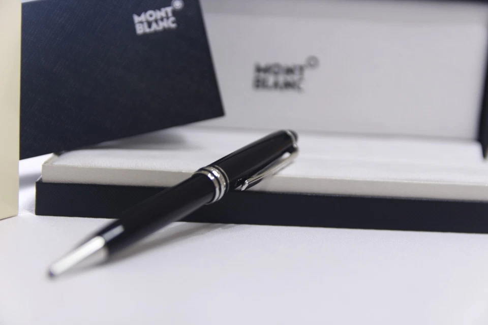 Montblanc Meisterstück 164 Ballpoint Pen Black Silver Authentic New Box ON SALE - Image 3 of 4