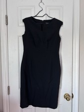 Black Label by Evan Picone Size 4 Black Sheath Dress Cocktail Evening Party