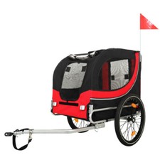 Fold Up Pet Bicycle Cargo Cart Bike Trailer for Dog with Entrances Large Wheel