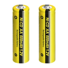 2pcs PKCELL AA 1.2V 600mAh Ni-CD Rechargeable Batteries for Garden Solar Light