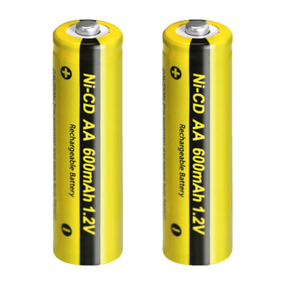 #ad 2pcs PKCELL AA 1.2V 600mAh Ni CD Rechargeable Batteries for Garden Solar Light $4.50