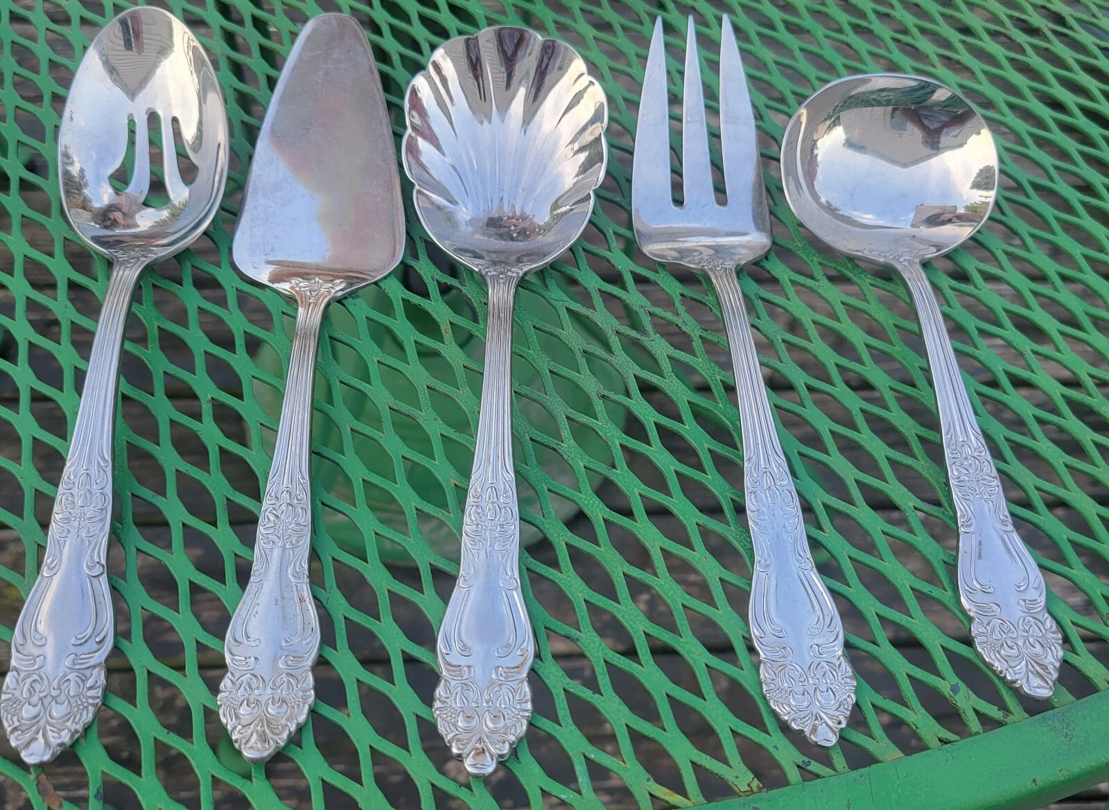 Reed & Barton HAVERSHAM Serving Set Of 5, Spoon, Pie Cake, Meat Fork, Casserole