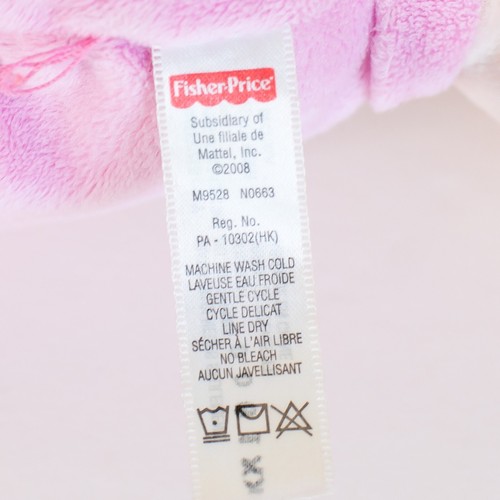 Fisher Price Baby 1° Bambola Sonaglio in Testa Mattel 10,5" Rosa Peluche Capelli Biondi - Foto 6 di 7