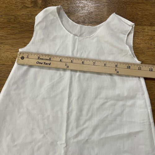 Vintage Baby Mädchen gesmocktes Kleid gerissener Ärmel Stickslipper & obere Krawatte - Bild 11 von 23